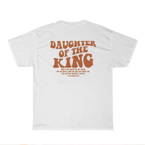 Christian Shirt Daughter of The King T Shirt Aesthetic Women's Religious Shirts Bible Verse Shirts Christian Gift Women Clothing